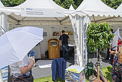 „BürGEr schaffen WISSen“ (GEWISS) war Teil des Ausstellungsstandes des UFZ. Foto: Tilo Arnhold, iDiv