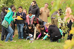 Die Teilnehmenden der Sommerschule während einer Exkursion zur Feldstation Bad Lauchstädt (Foto: Volker Hahn).